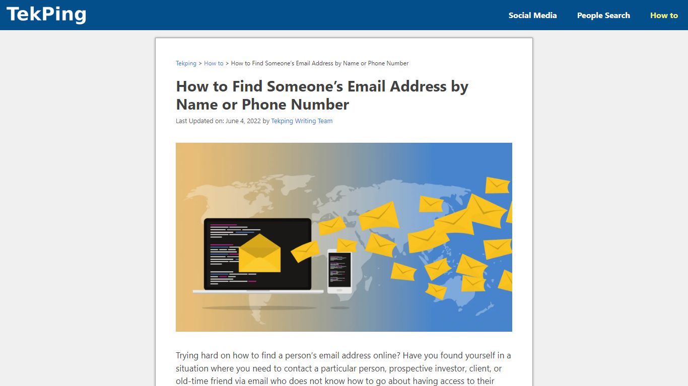 How to Find Someone’s Email Address by Name or Phone Number - TekPing